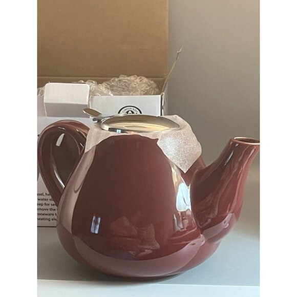 New In Box  Cordon Bleu Teapot With Infuser Color RED - Picture 4 of 12